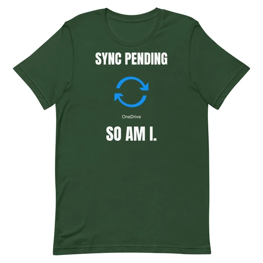 Sync Pending — Forest shirt, front design
